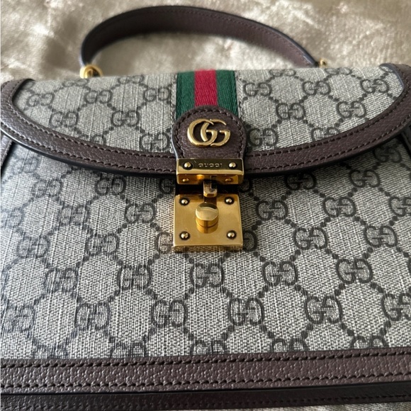 OPHIDIA GG SMALL TOP HANDLE BAG - Picture 1 of 5